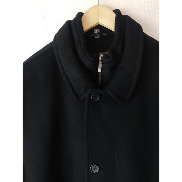 Kenneth Cole Reaction Black Wool & Cashmere Full Zip & Button Coat Size L - Picture 2 of 8